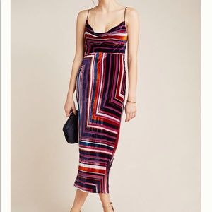 Anthropologie Tina Velvet Midi Dress Size Small NWT